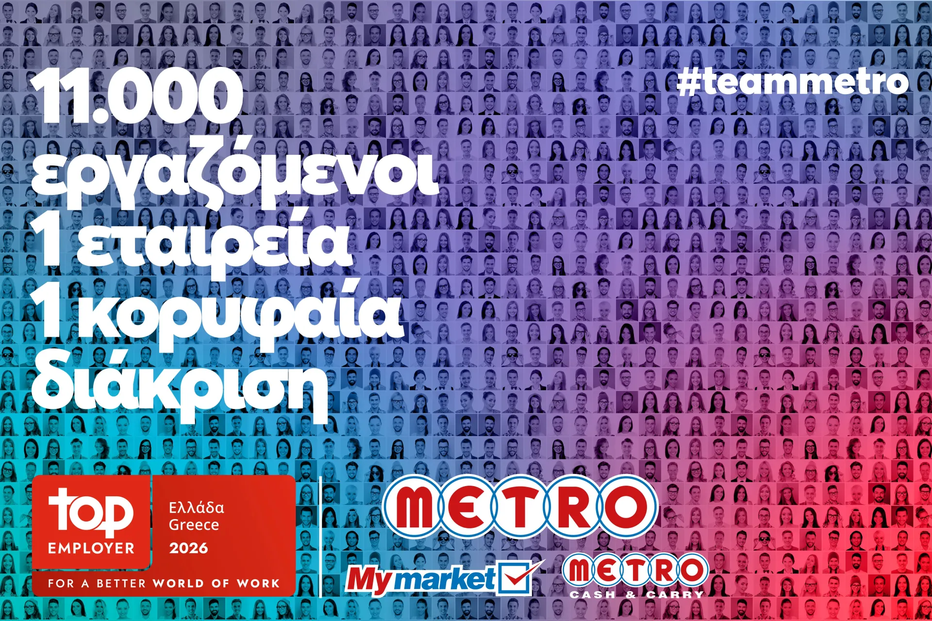 Η METRO (My market & METRO Cash & Carry): Top Employer και το 2026