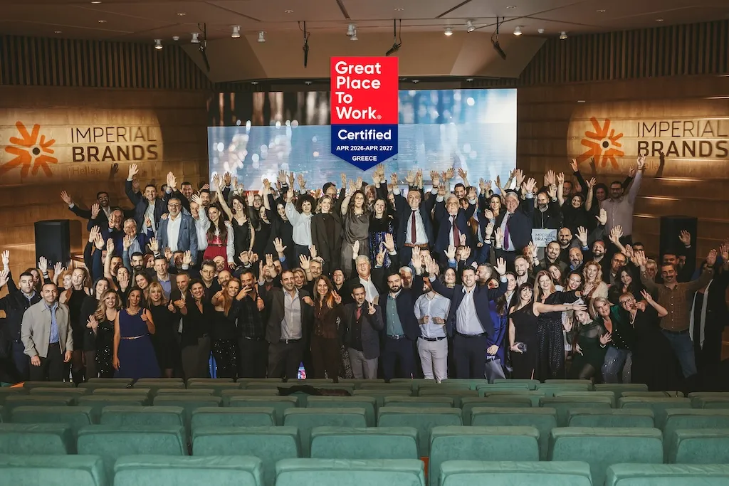 H Imperial Brands Hellas αναγνωρίζεται ως Great Place to Work