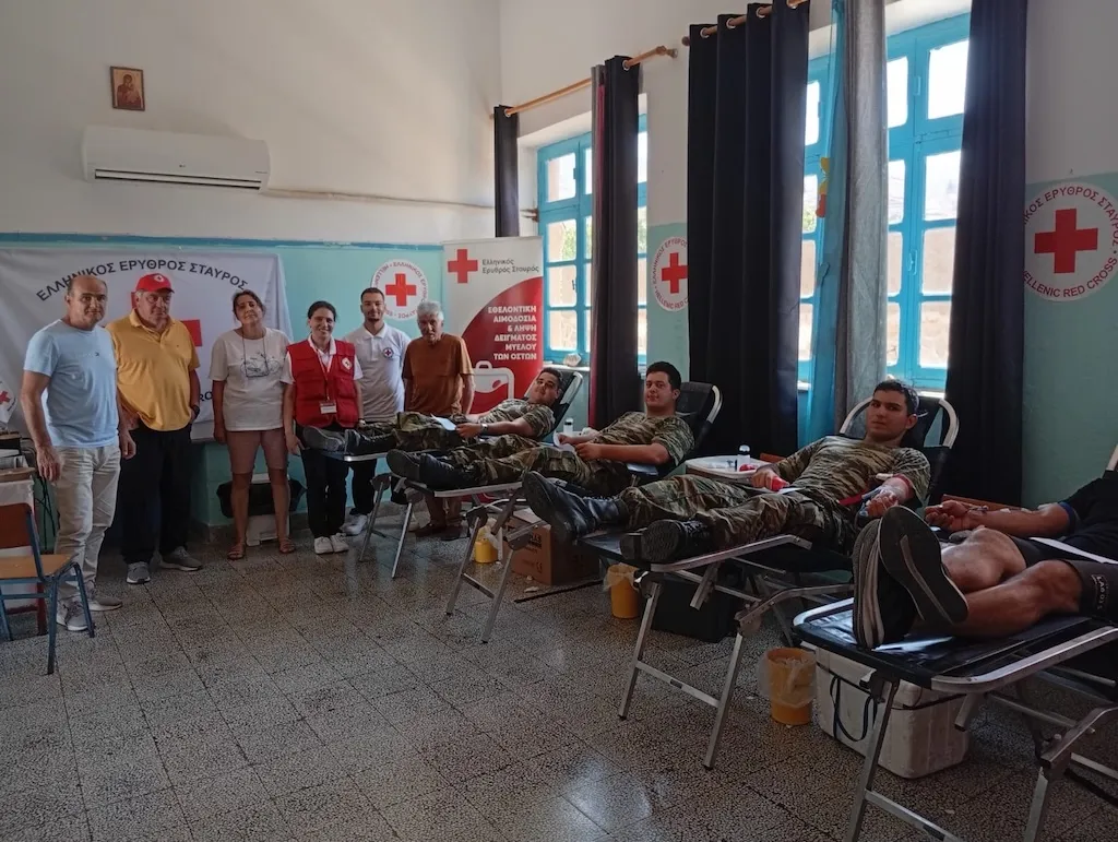 Ο Ελληνικός Ερυθρός Σταυρός υλοποίησε μεγάλη εθελοντική αιμοδοσία στην ακριτική Κάσο