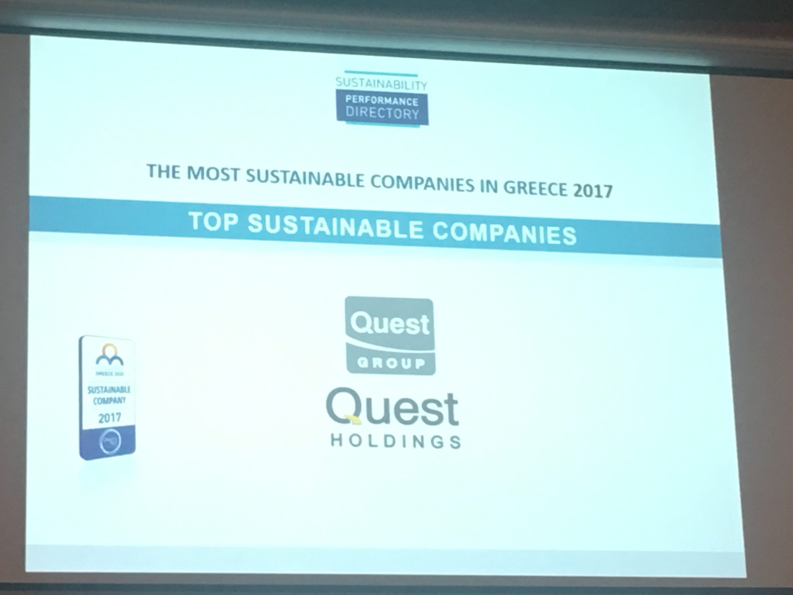 H Quest Συμμετοχών Top Sustainable Company