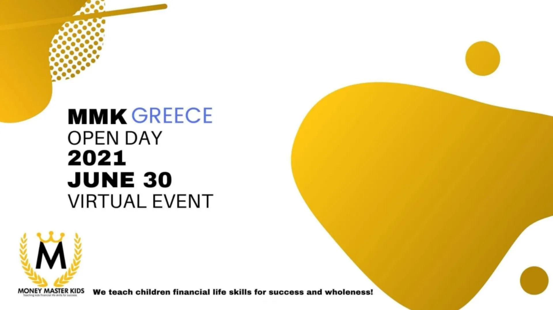 Μαθαίνουμε τα παιδιά μας να κερδίζουν χρήματα και να επενδύουν στο 1ο on line Money Master Kids Greece