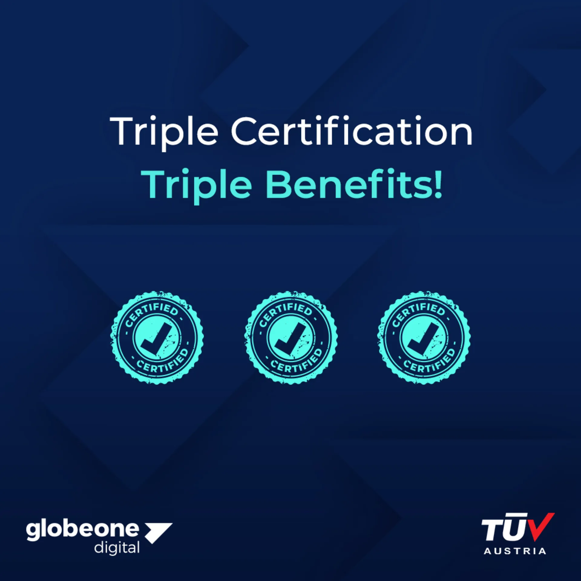 Τριπλή πιστοποίηση κατά ISO για την Globe One Digital