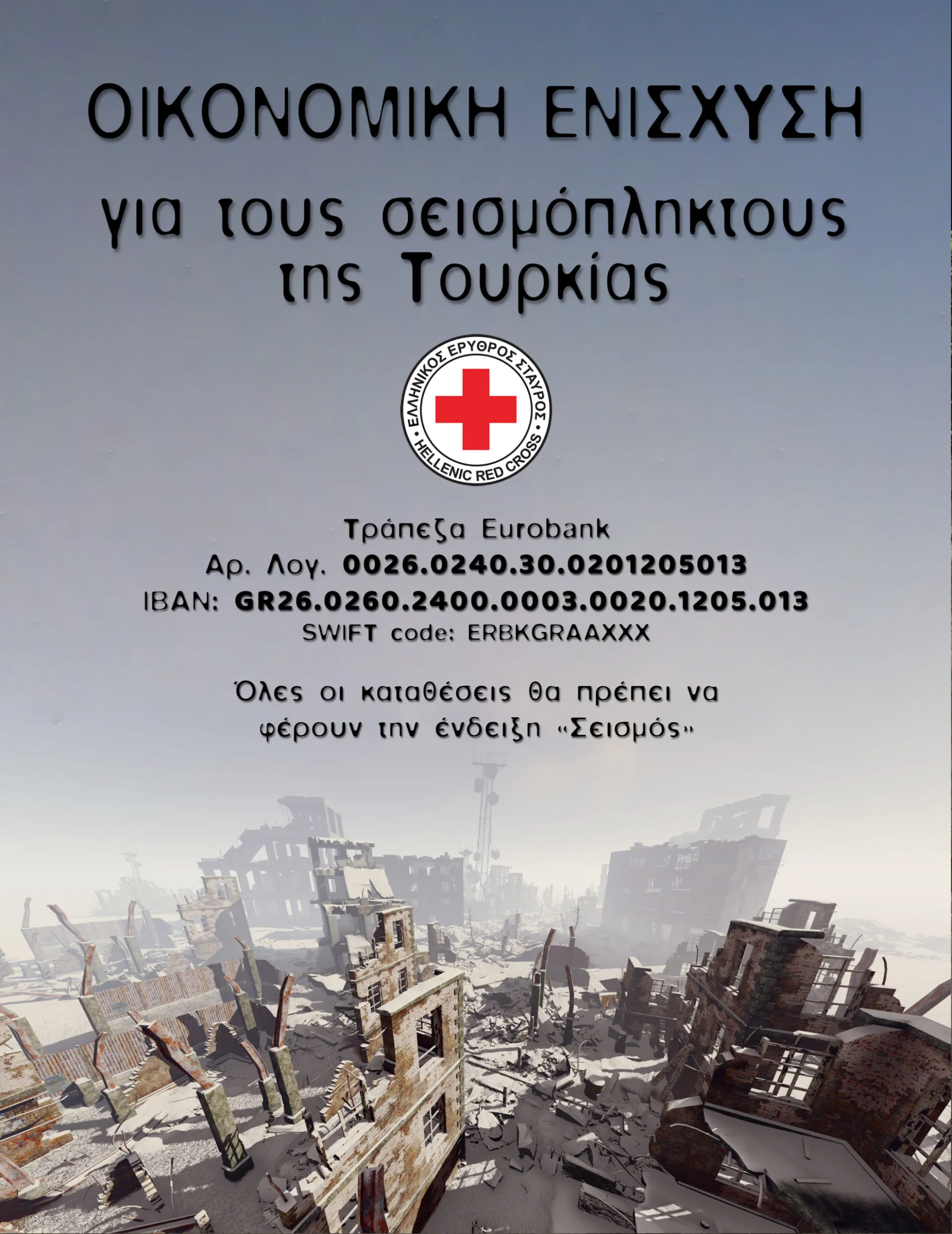 EEΣ: Κάλεσμα οικονομικής ενίσχυσης για τους σεισμόπληκτους στην Τουρκία