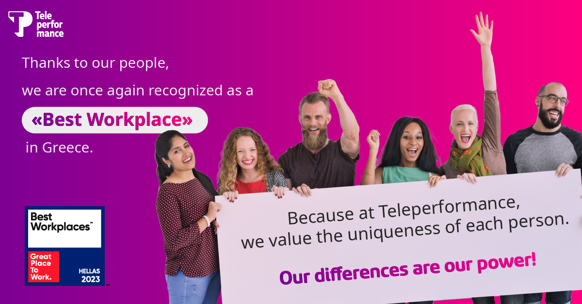 Teleperformance Greece: Διάκριση στα Best Workplaces Hellas 2023