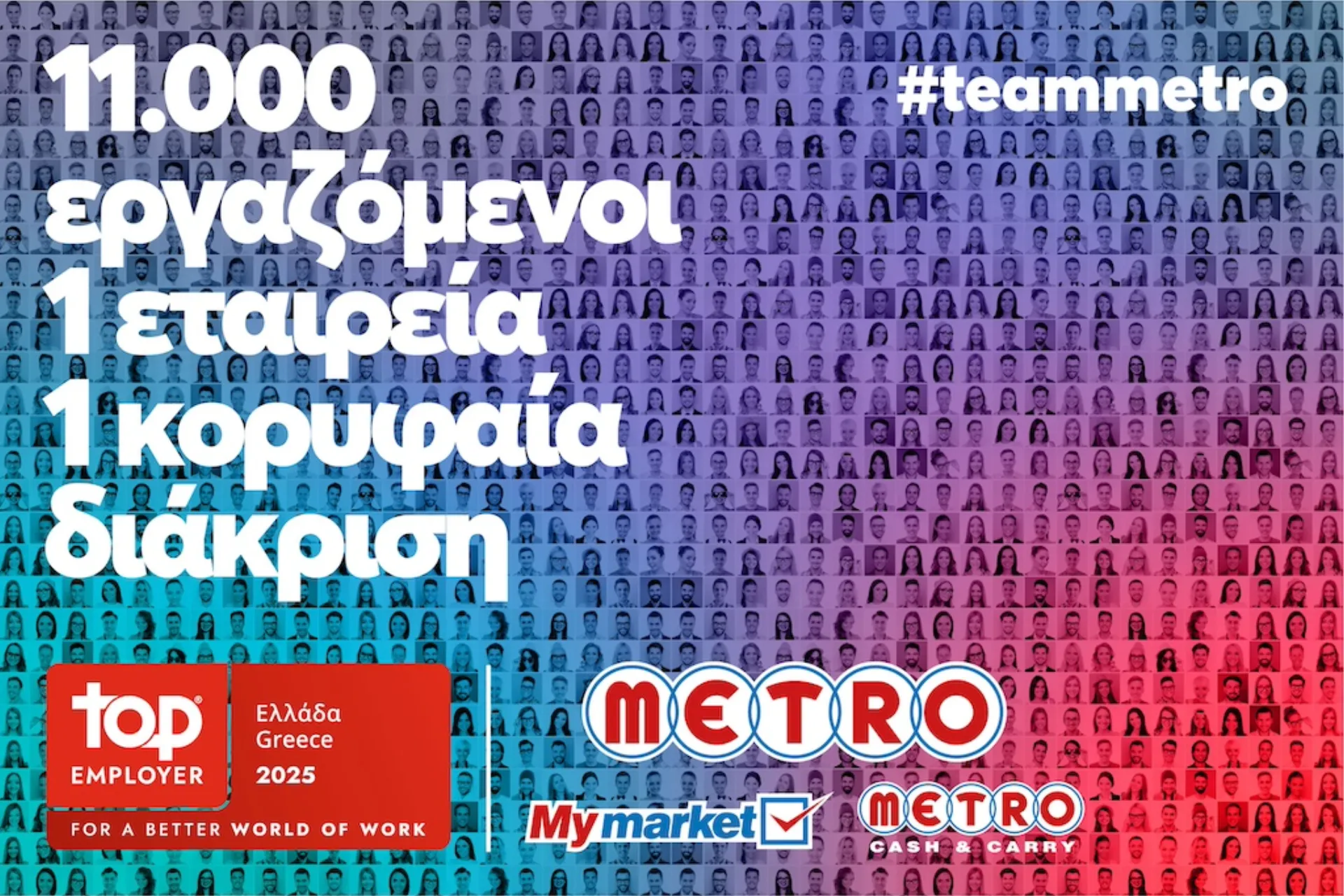 METRO AEBE (My market & METRO Cash & Carry): Κορυφαίος Εργοδότης το 2025