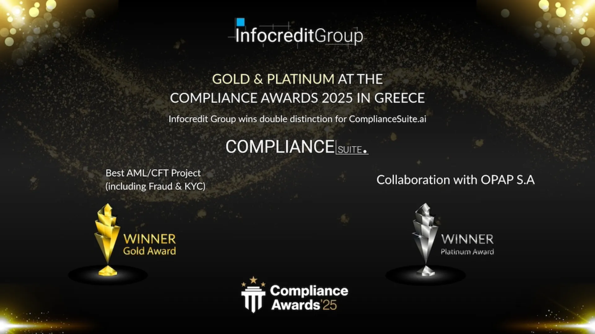 Ιnfocredit Group: Δύο σημαντικές διακρίσεις στα Compliance Awards 2025