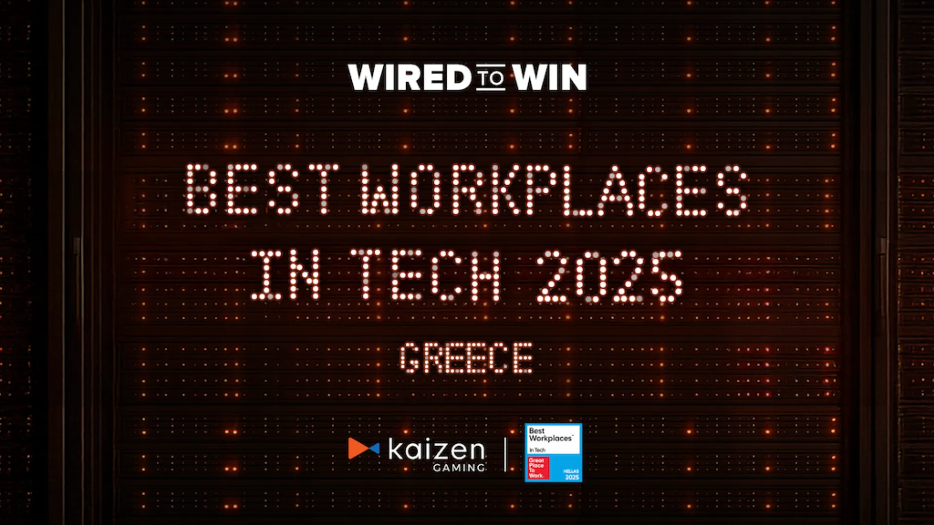 Kaizen Gaming: Για τρίτη χρονιά στα Best Workplace in Tech™