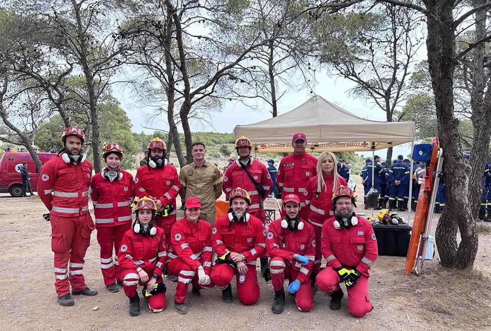 ΕΕΣ: Oι εθελοντές Σαμαρείτες-Διασώστες στην άσκηση «ΔΙΑ ΠΥΡΟΣ 2023»